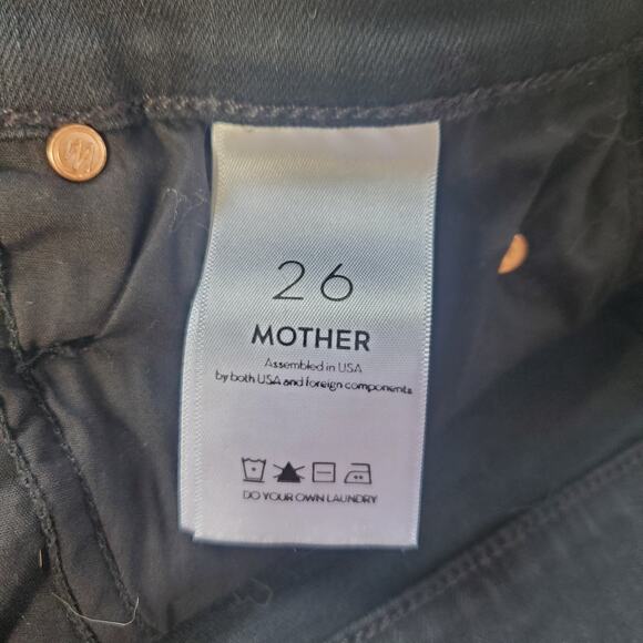 Mother High Waisted Rascal Crop Fray Jeans 26 / 2 - Picture 6 of 11